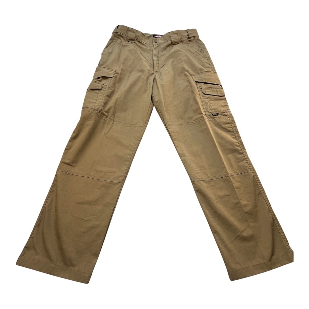 Tru-Spec Mens Tactical Cargo Pants 38x32 Tan Ripstop Military Workwear Gorpcore